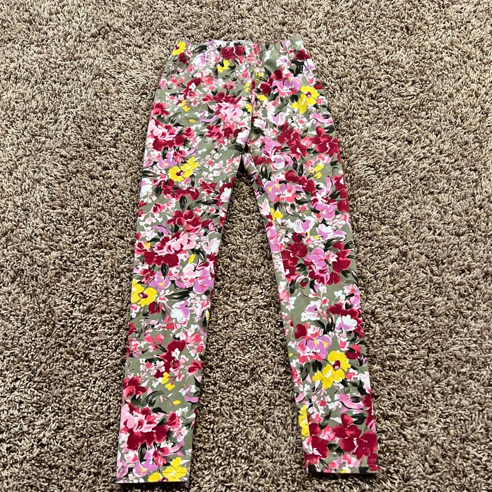 Abercrombie Kids girls floral leggings.